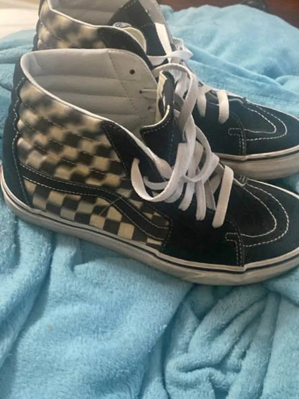 Vans Checkerboard Skate Shoes High Top Sneakers M 7.5 W 9